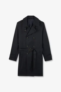 Trench coat déperlant bleu marine