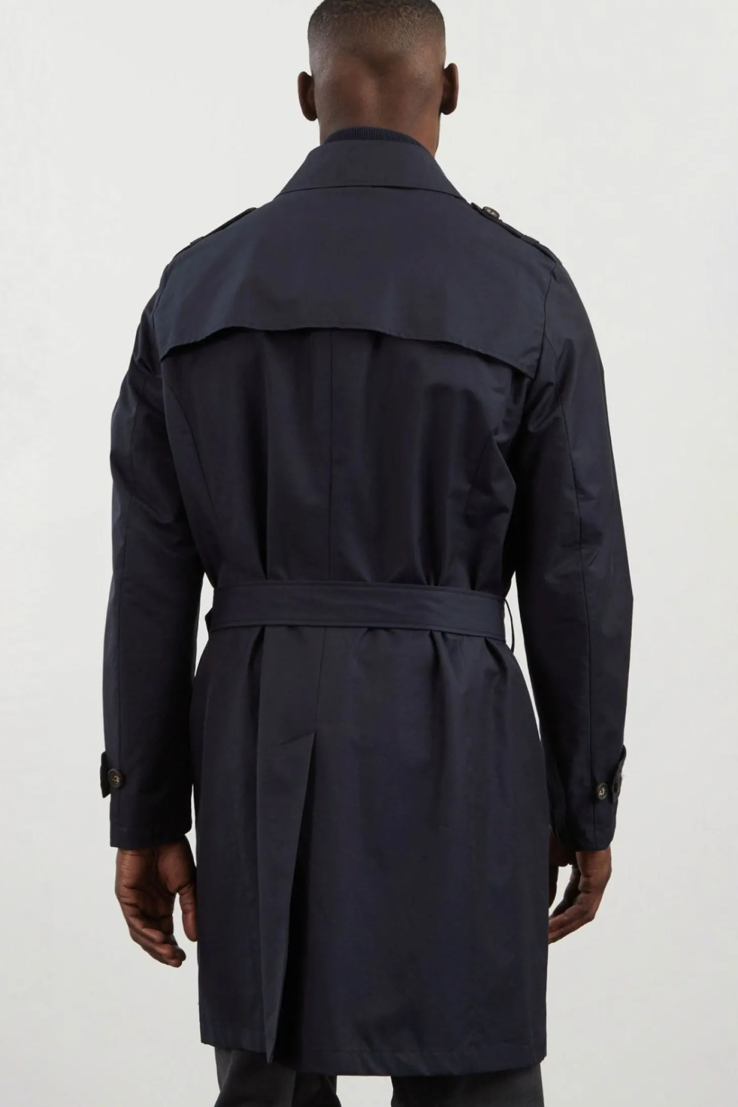 Trench coat déperlant bleu marine
