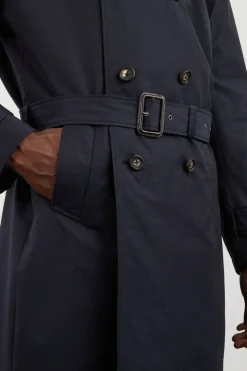 Trench coat déperlant bleu marine