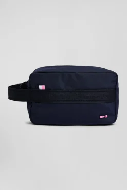 Trousse de toilette bleu marine jacquard Eden Park