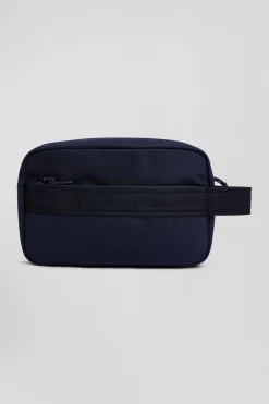 Trousse de toilette bleu marine jacquard Eden Park