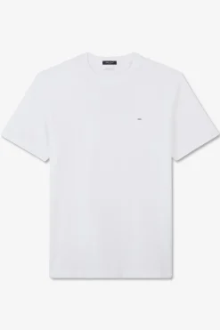 T-shirt blanc à broderie noeud dos