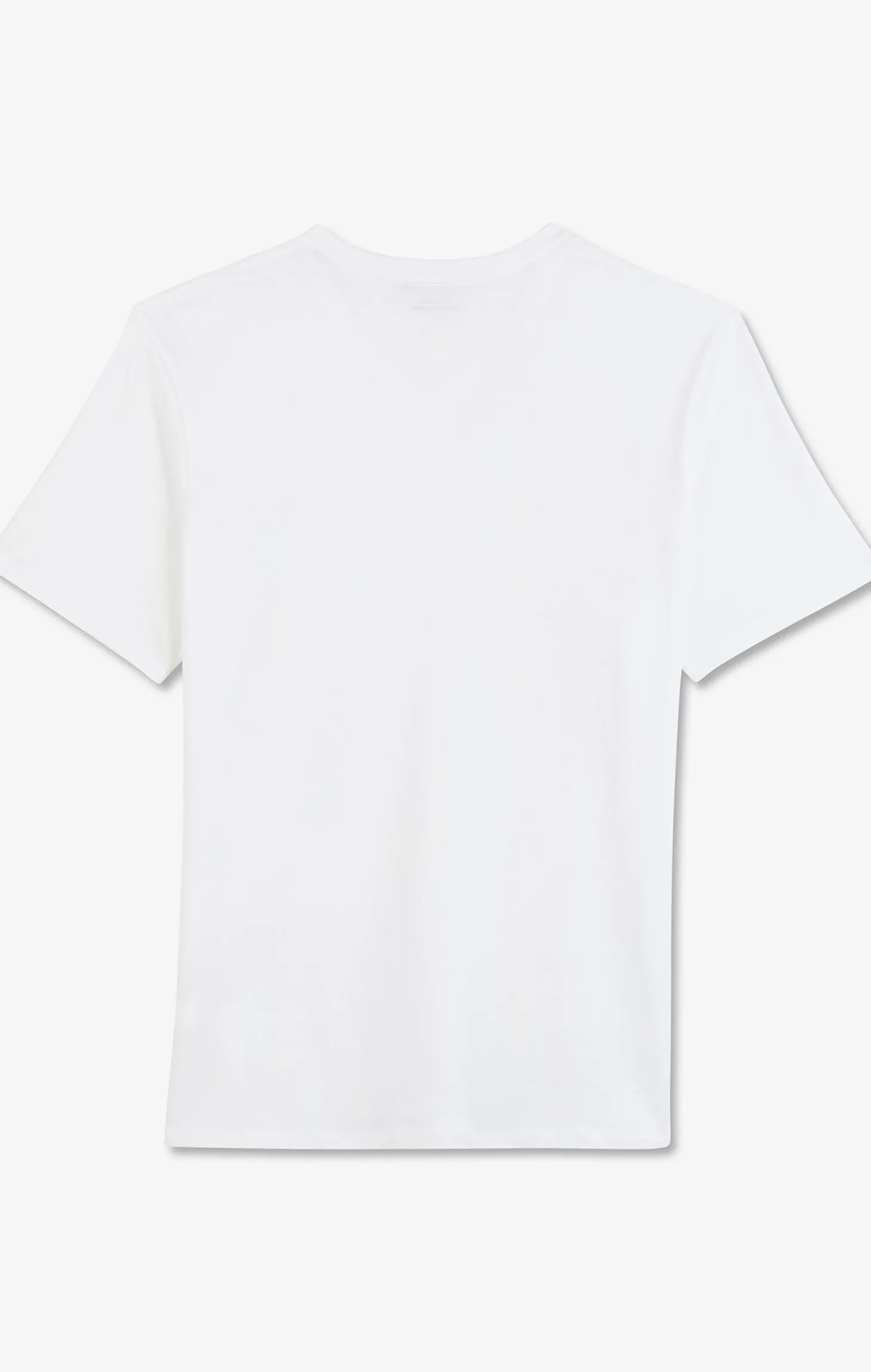 T-shirt blanc col rond à manches courtes