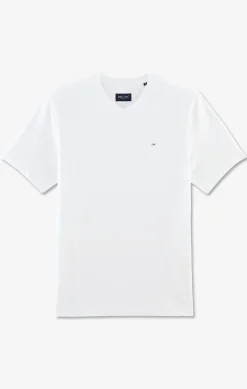 T-shirt blanc col V à manches courtes