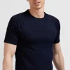 T-shirt de sport manches courtes à détails cerclés bleu marine