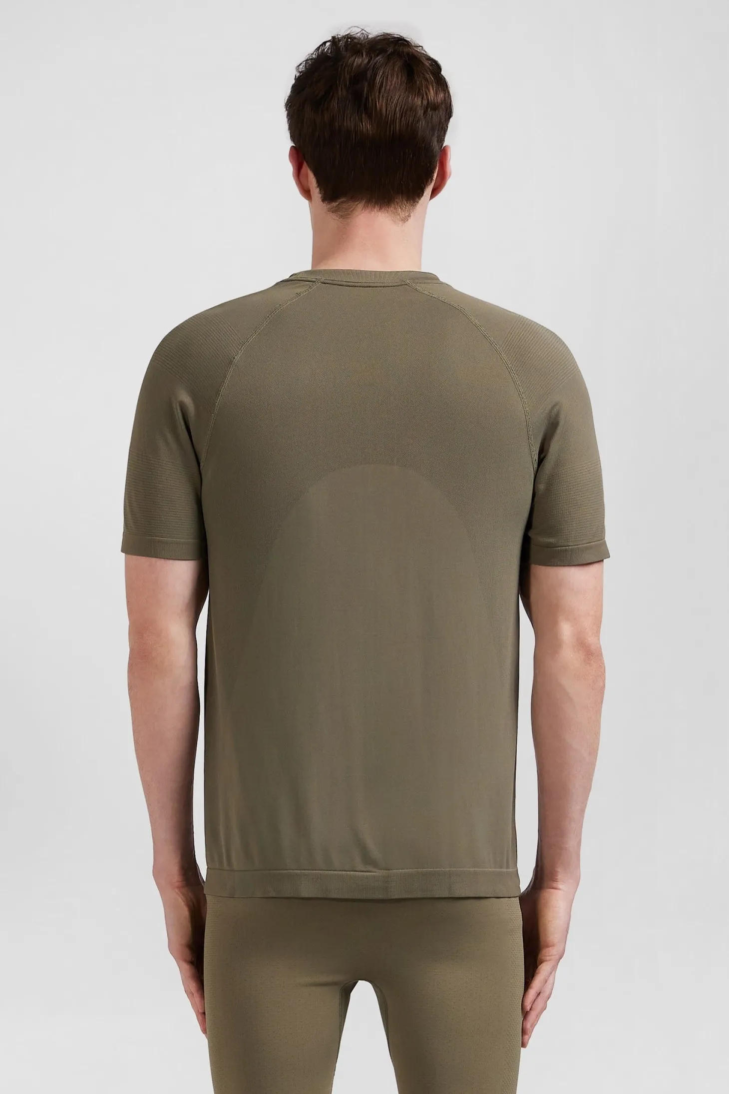 T-shirt de sport manches courtes à détails cerclés kaki
