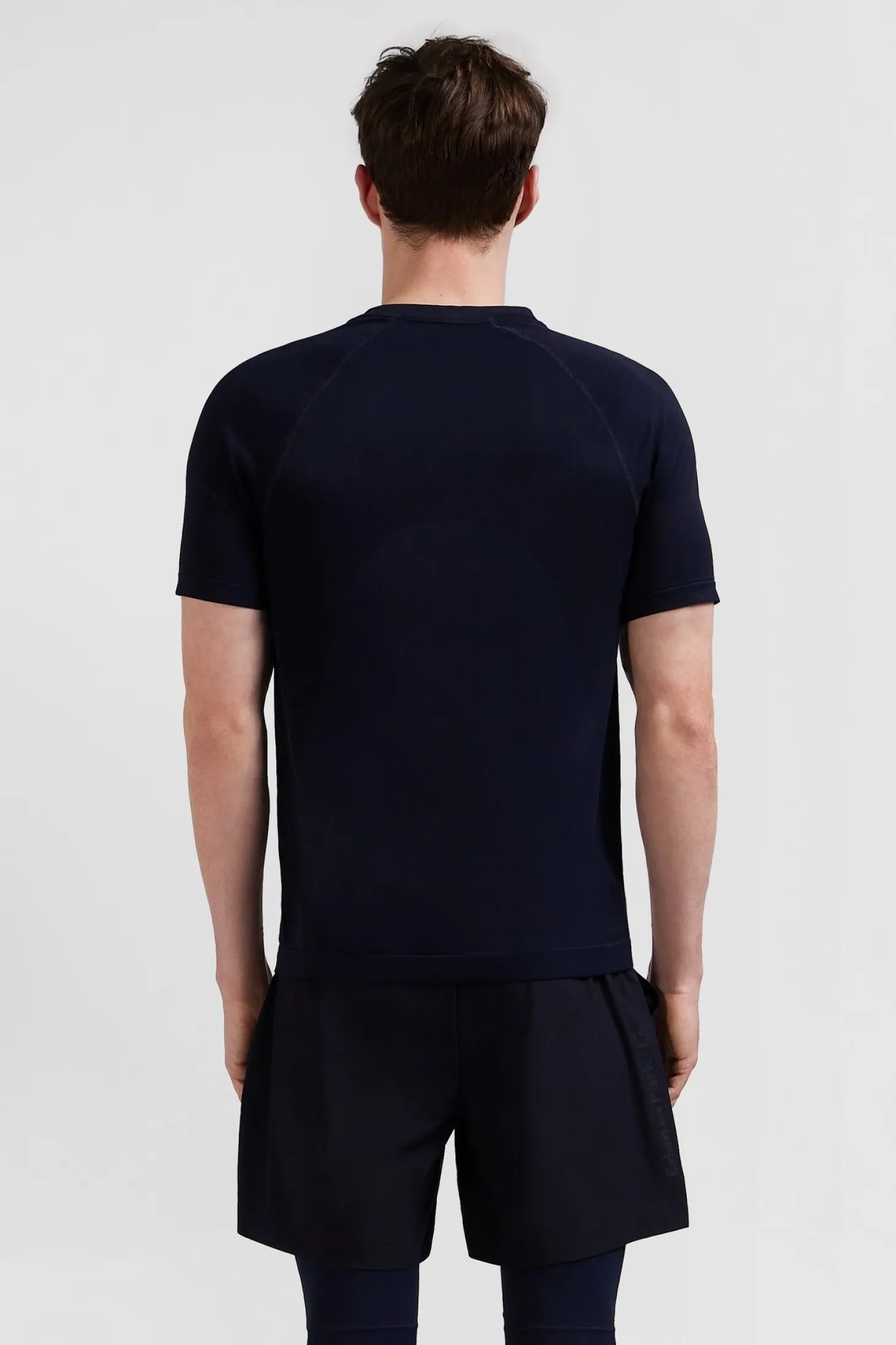 T-shirt de sport manches courtes à détails cerclés bleu marine