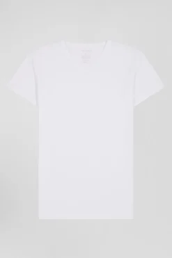 T-shirt en coton stretch blanc