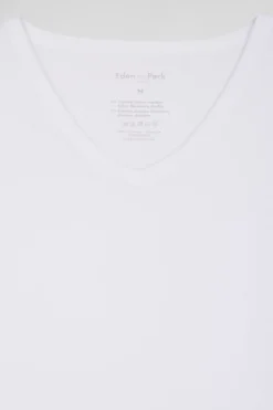T-shirt en coton stretch blanc