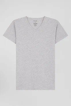 T-shirt en coton stretch gris