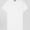 T-shirt femme manches courtes en coton blanc coupe Regular