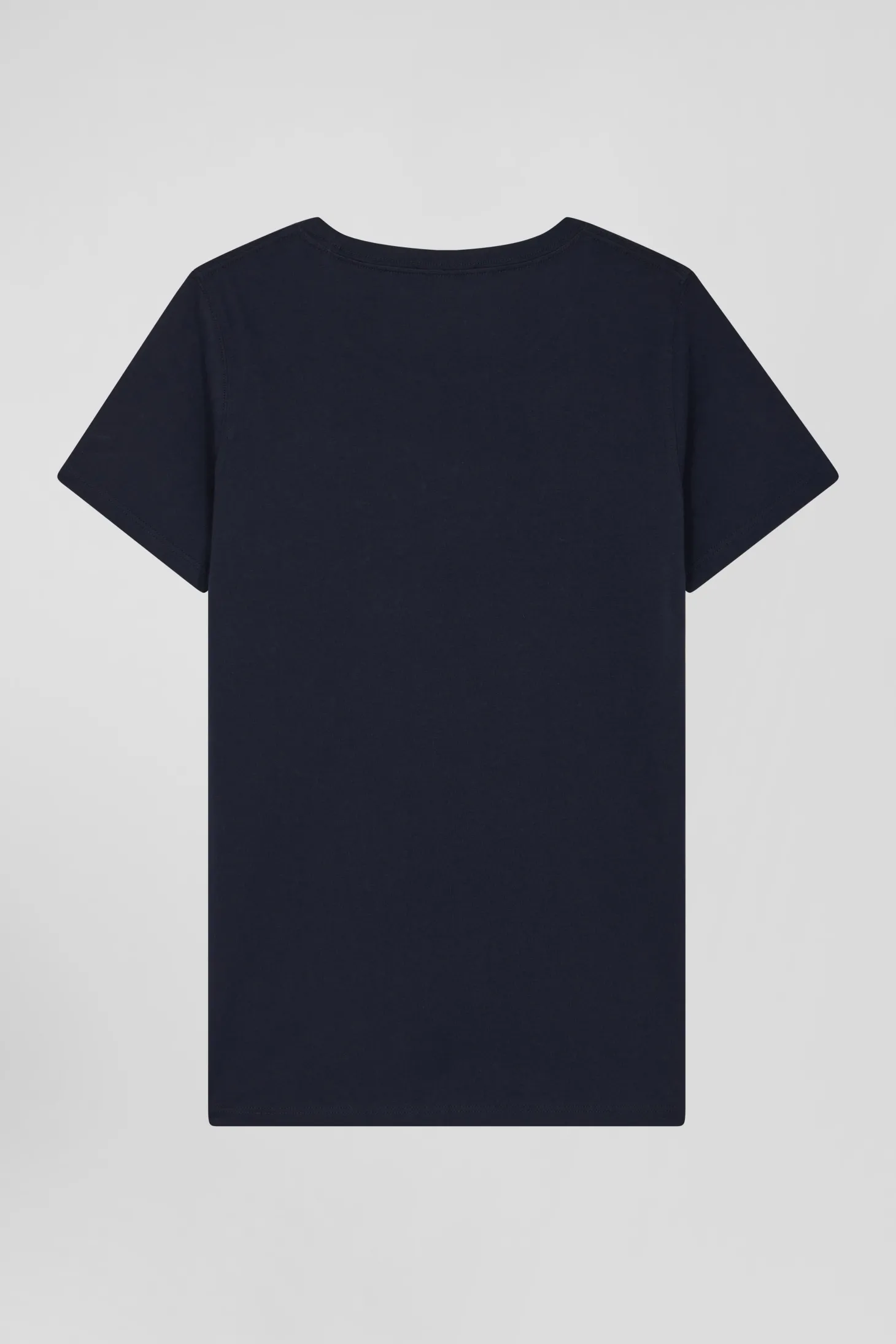 T-shirt femme manches courtes en coton bleu marine coupe Regular