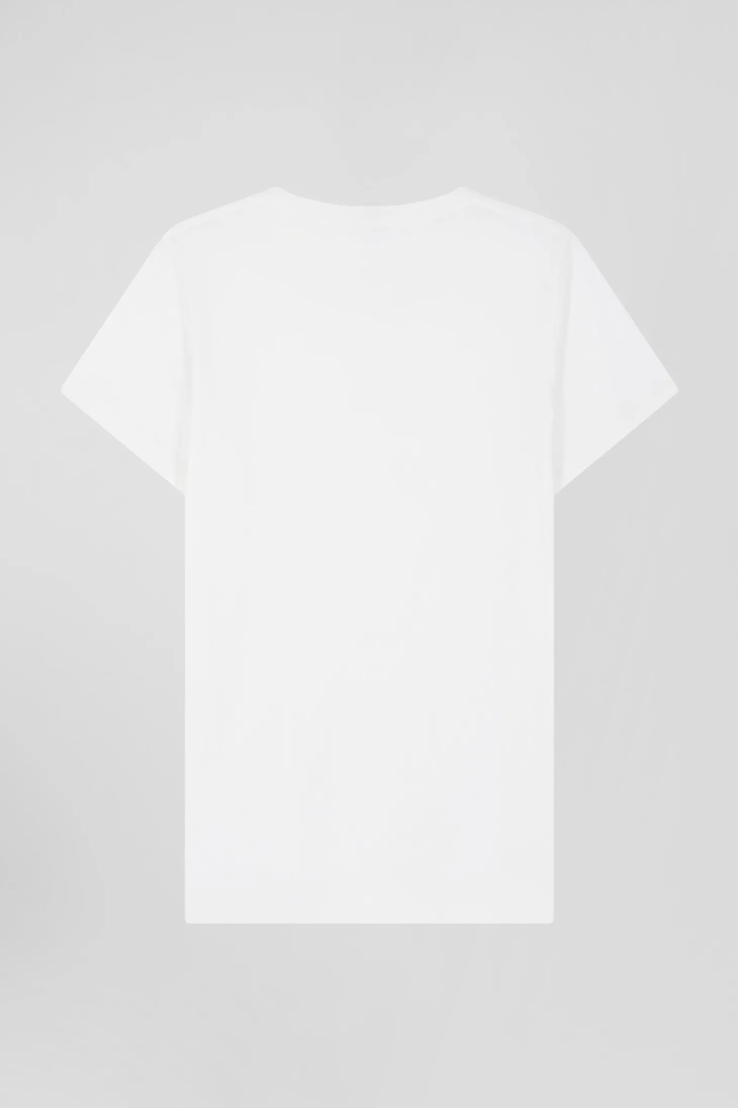 T-shirt femme manches courtes en coton blanc coupe Regular