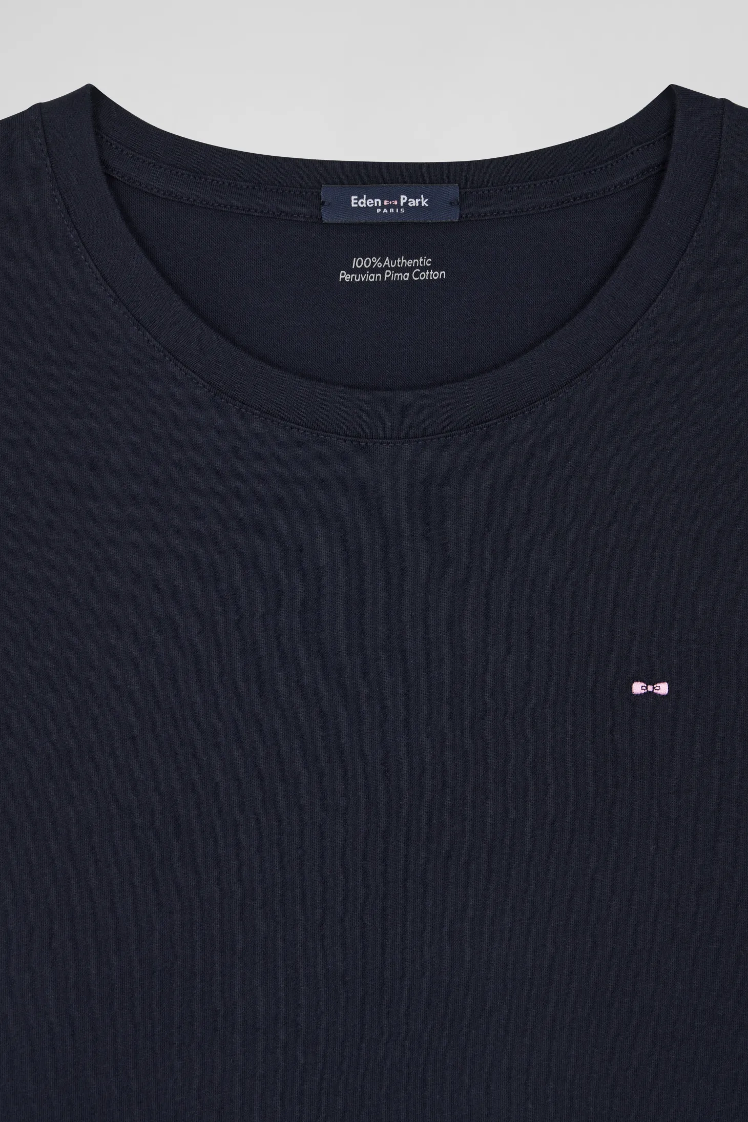 T-shirt femme manches courtes en coton bleu marine coupe Regular