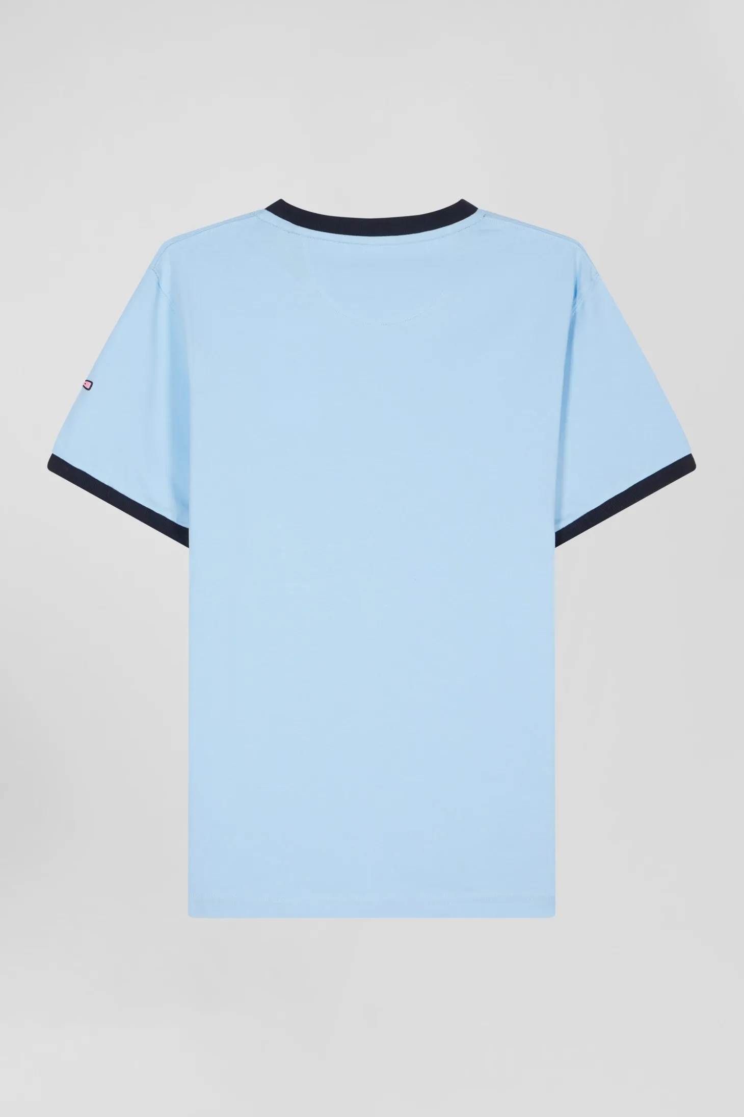T-shirt manches courtes bicolore en coton ciel Eden Park 10 coupe Relaxed