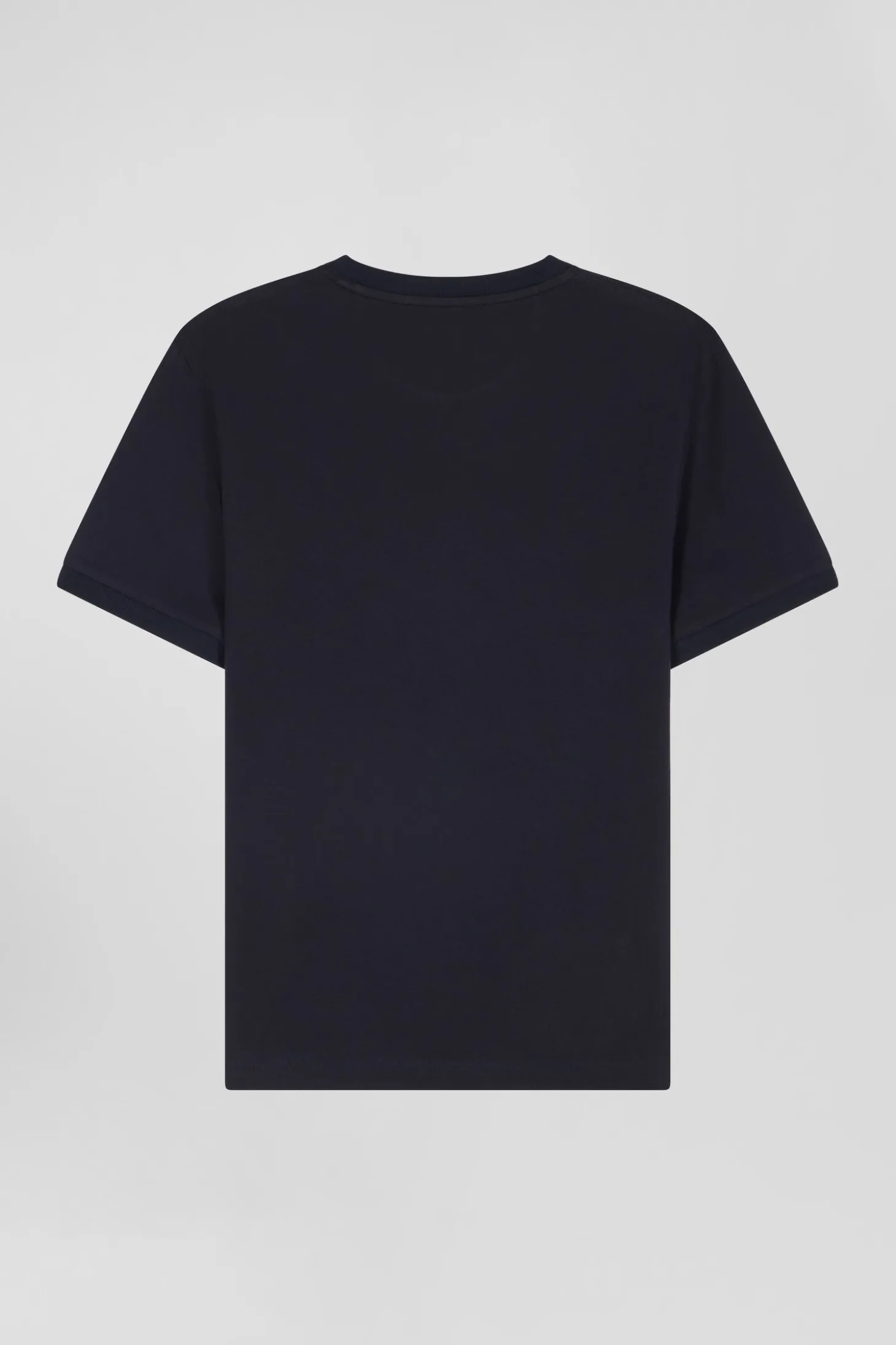 T-shirt manches courtes bicolore en coton bleu marine Eden Park 10 coupe Relaxed