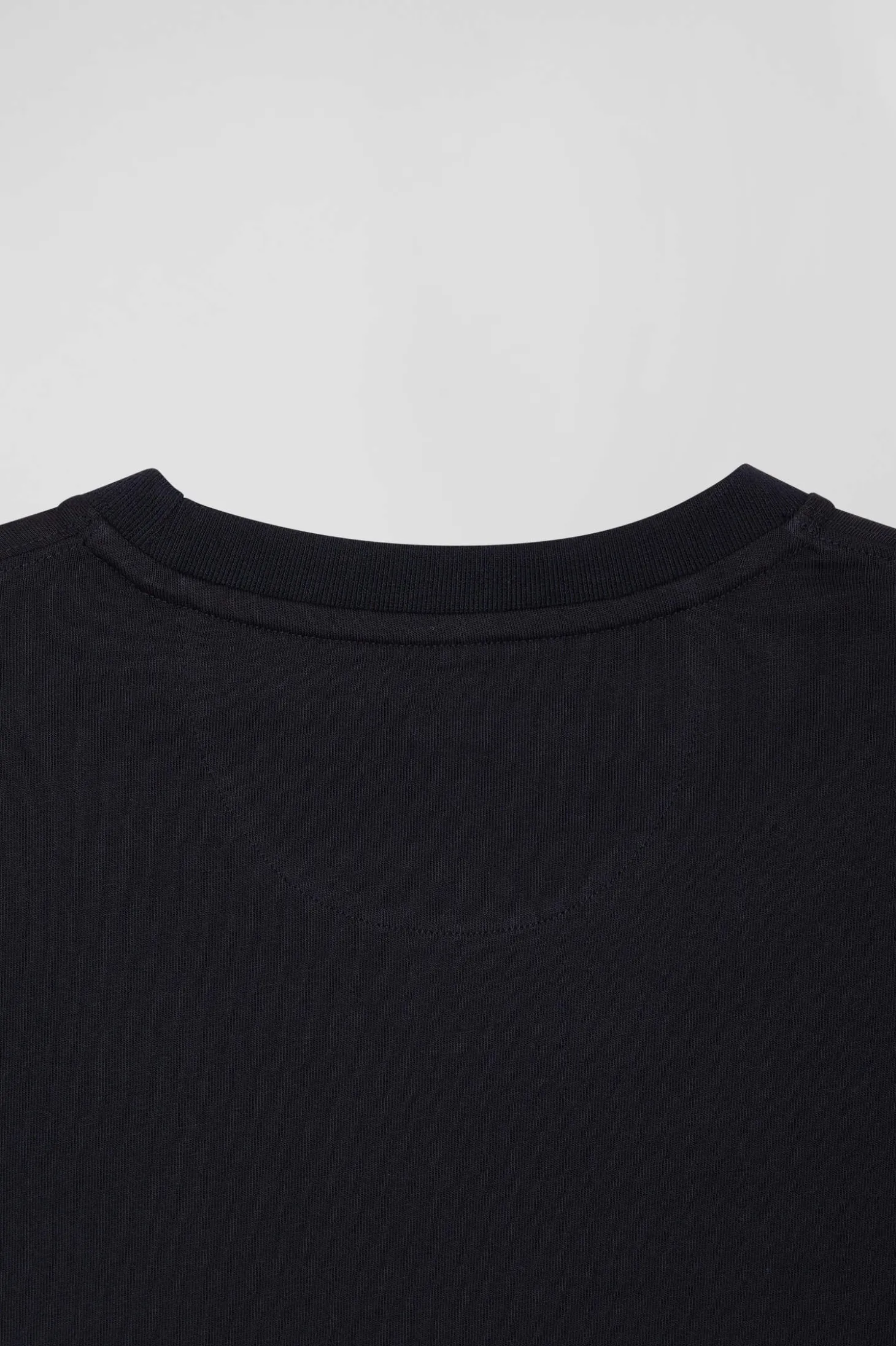 T-shirt manches courtes bicolore en coton bleu marine Eden Park 10 coupe Relaxed