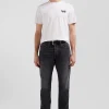 T-shirt manches courtes blanc emblème tissu cravate coupe Regular
