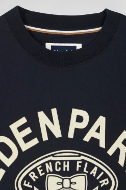 T-shirt manches courtes bleu marine application Eden Park Rugby coupe Oversized