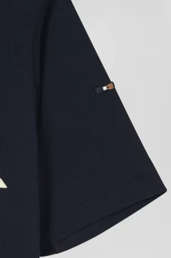 T-shirt manches courtes bleu marine application Eden Park Rugby coupe Oversized