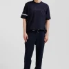 T-shirt manches courtes en coton bleu marine coupe Oversized sérigraphie Eden Park