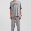 T-shirt manches courtes en coton gris coupe Oversized sérigraphie Eden Park
