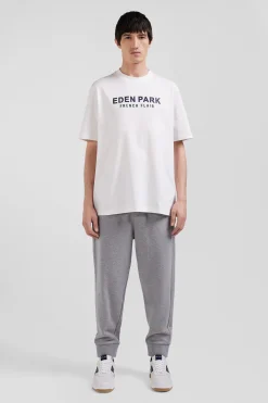 T-shirt manches courtes en coton écru Eden Park French Flair coupe Oversized