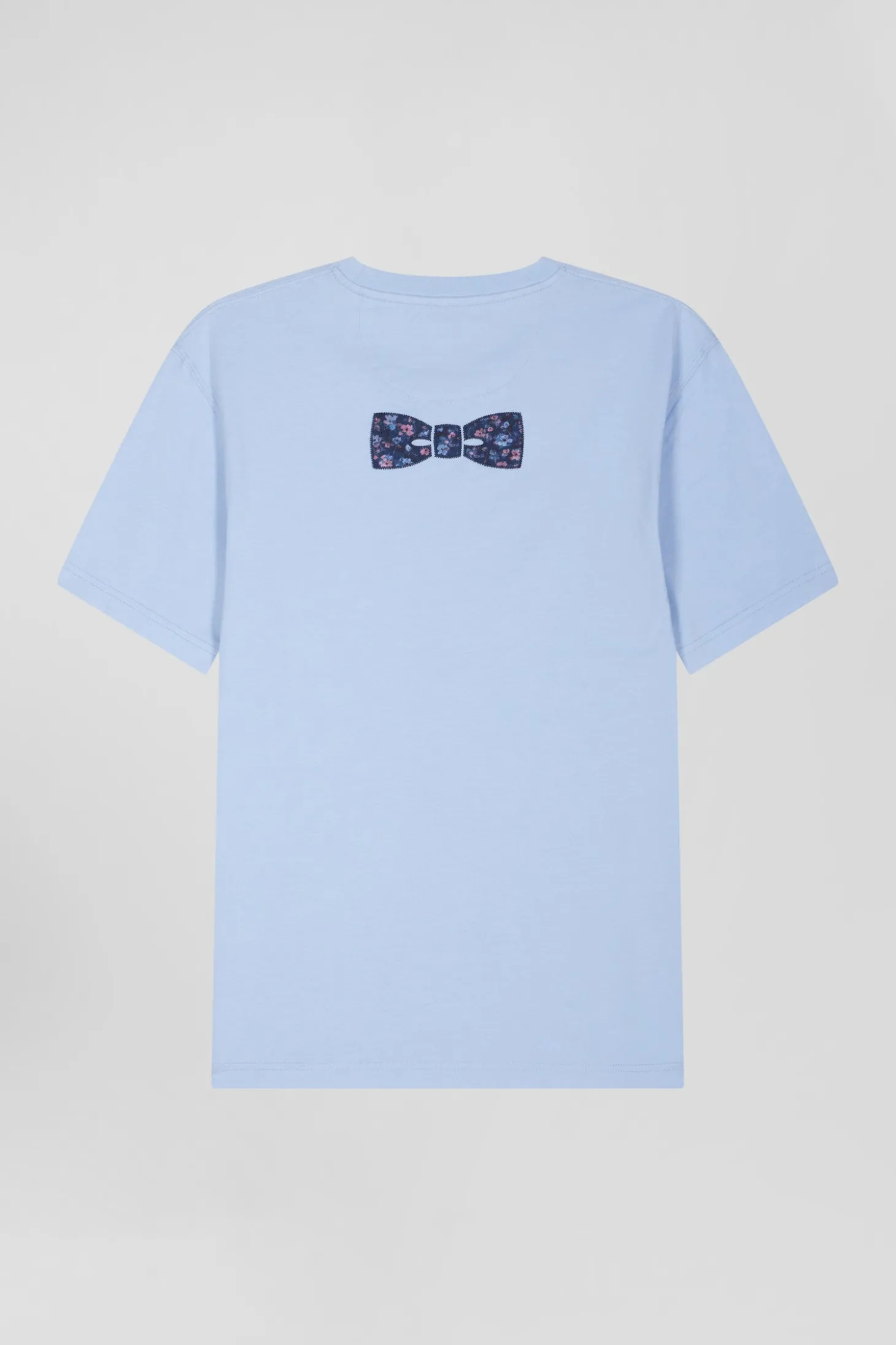 T-shirt manches courtes en coton ciel patch dos coupe Regular