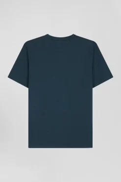 T-shirt manches courtes en coton Pima uni vert coupe Regular