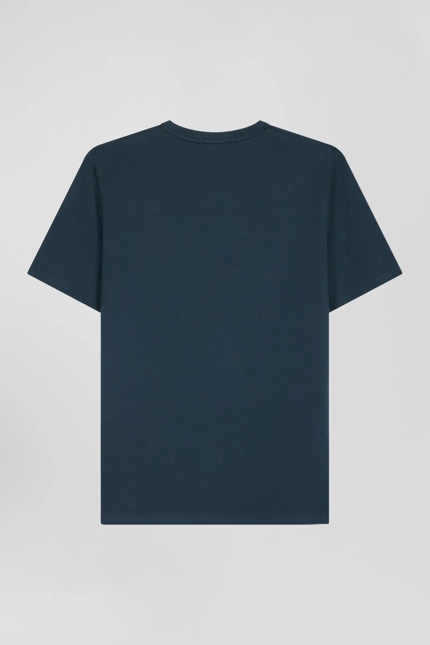 T-shirt manches courtes en coton Pima uni vert coupe Regular