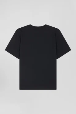 T-shirt manches courtes en coton noir coupe Modern