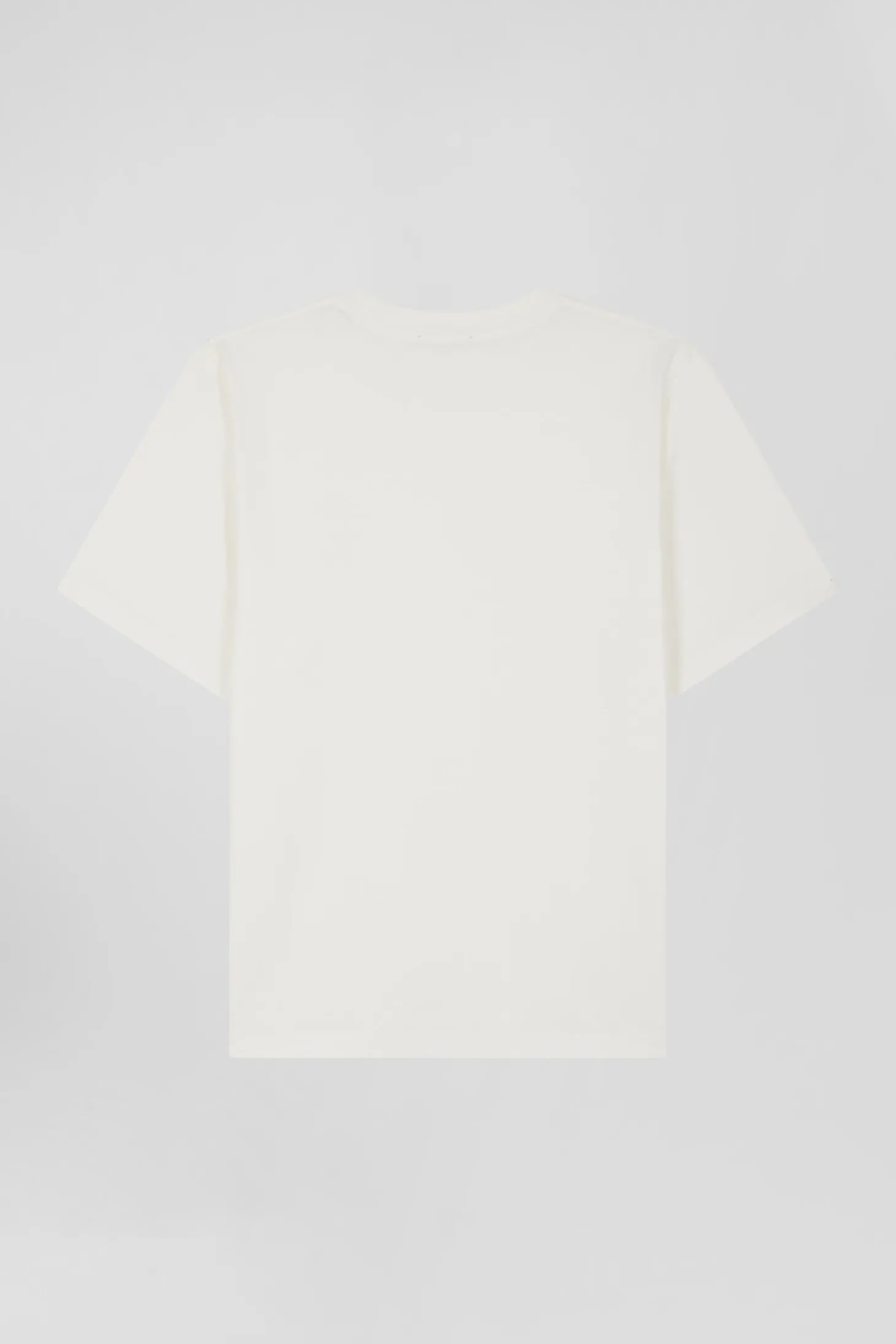 T-shirt manches courtes en coton écru coupe Modern