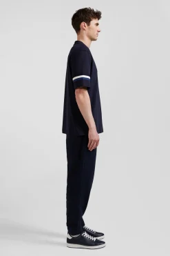T-shirt manches courtes en coton bleu marine coupe Oversized sérigraphie Eden Park