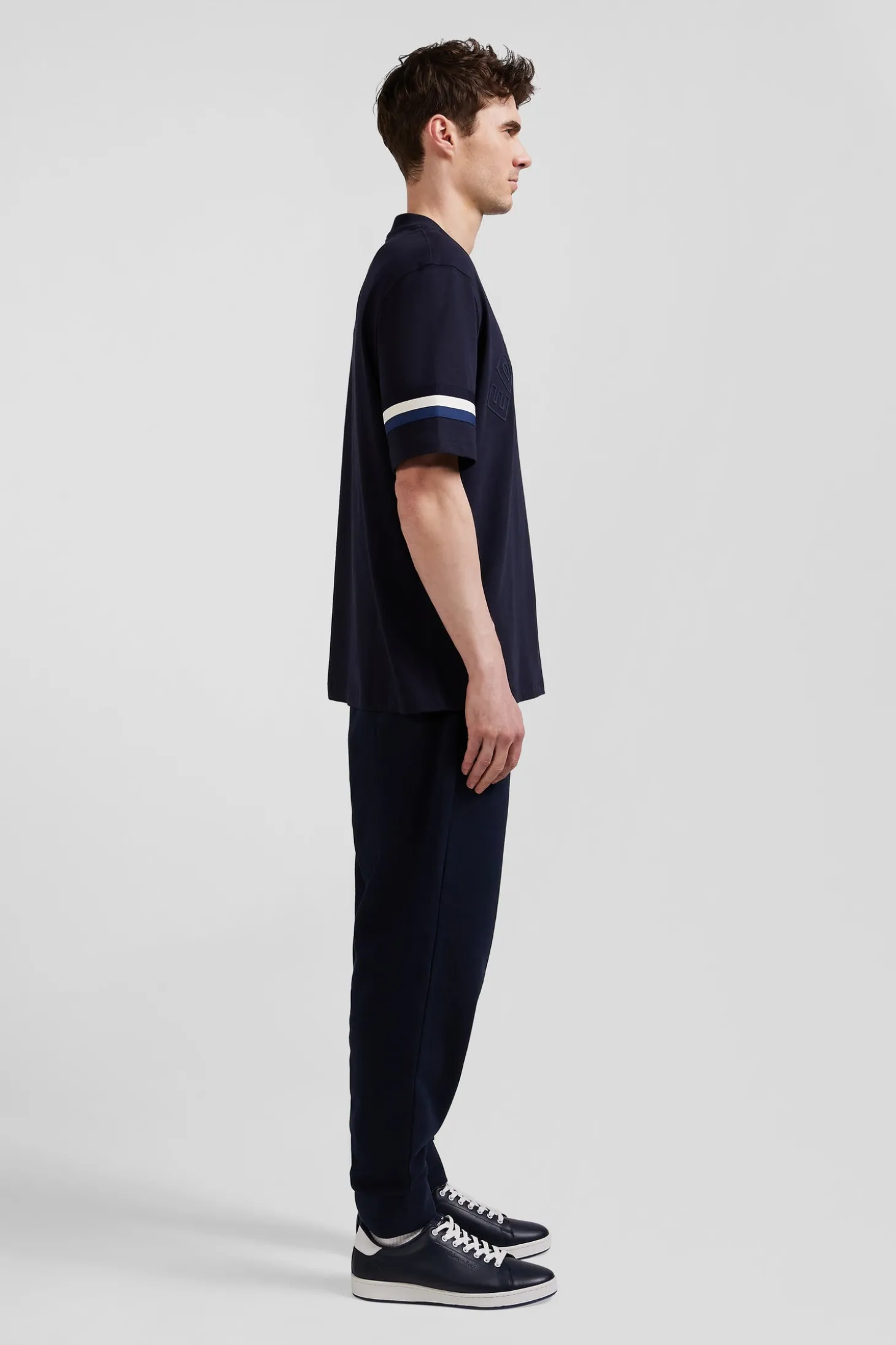 T-shirt manches courtes en coton bleu marine coupe Oversized sérigraphie Eden Park