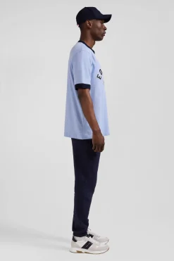 T-shirt manches courtes en coton ciel application Eden Park coupe Oversized