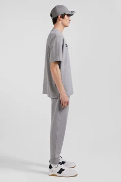 T-shirt manches courtes en coton gris Eden Park French Flair coupe Oversized