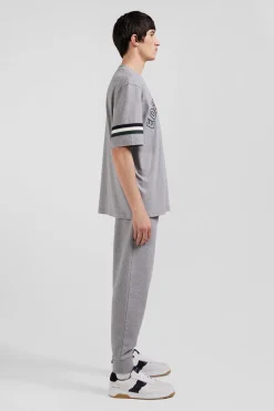 T-shirt manches courtes en coton gris coupe Oversized sérigraphie Eden Park