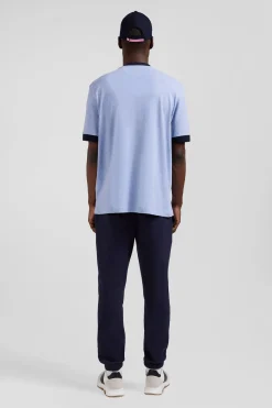 T-shirt manches courtes en coton ciel application Eden Park coupe Oversized