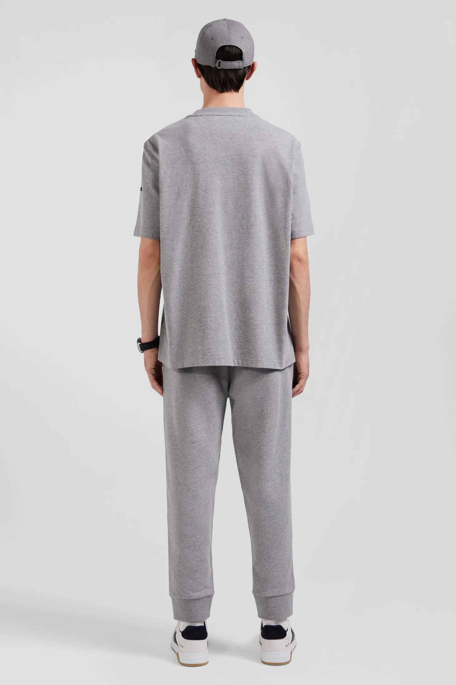 T-shirt manches courtes en coton gris Eden Park French Flair coupe Oversized