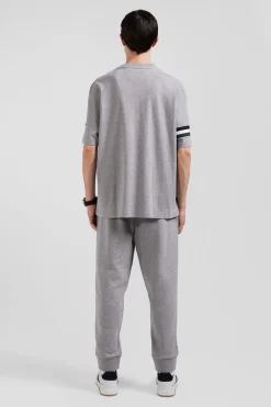 T-shirt manches courtes en coton gris coupe Oversized sérigraphie Eden Park