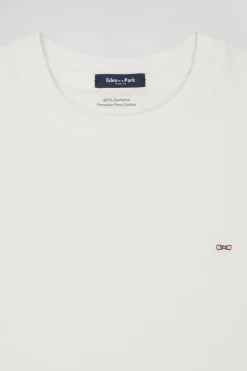 T-shirt manches courtes en coton écru coupe Modern