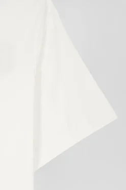 T-shirt manches courtes en coton écru broderie dos coupe Regular