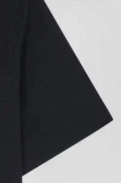 T-shirt manches courtes en coton noir coupe Modern