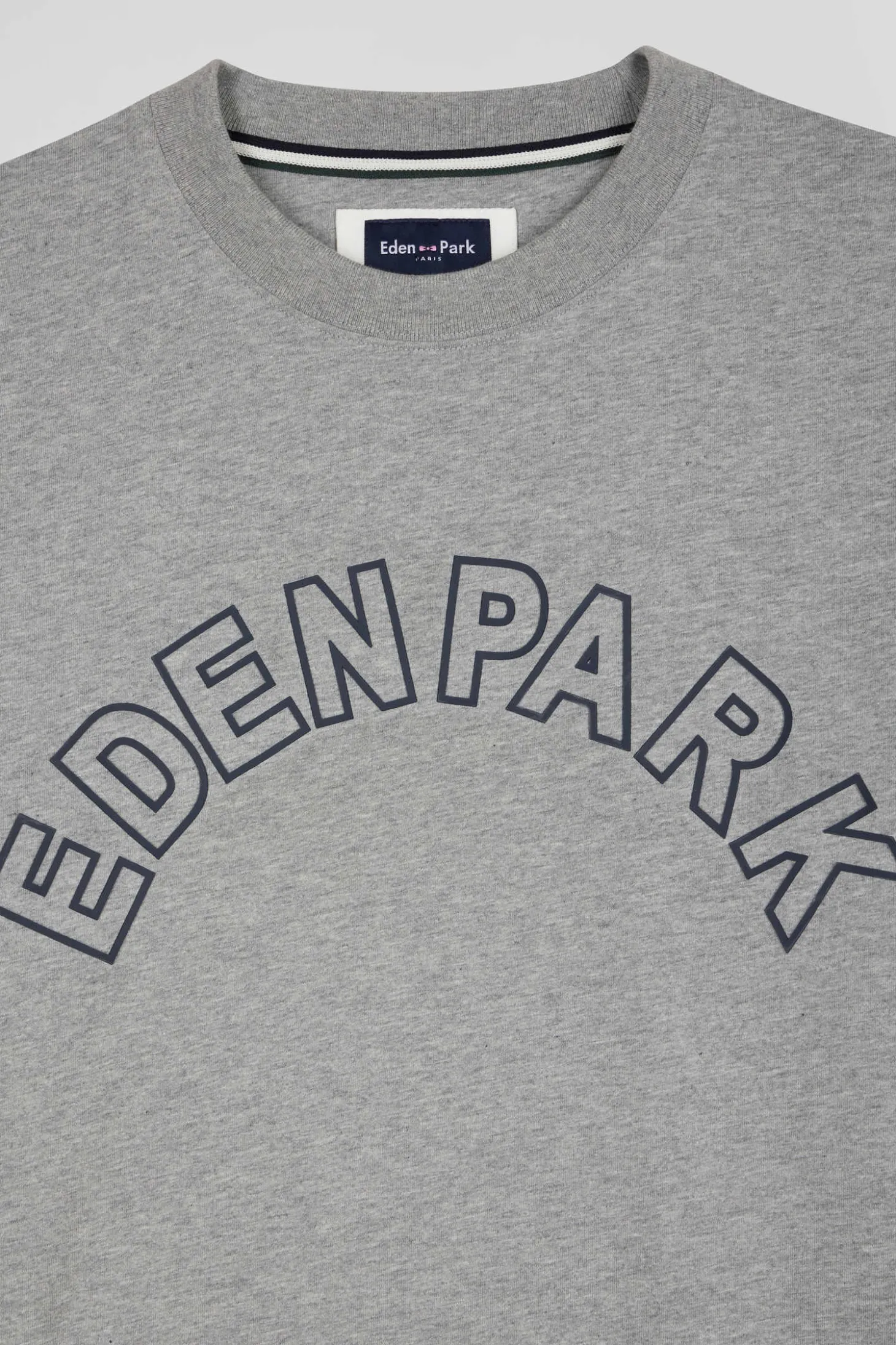 T-shirt manches courtes en coton gris coupe Oversized sérigraphie Eden Park