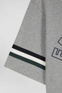 T-shirt manches courtes en coton gris coupe Oversized sérigraphie Eden Park