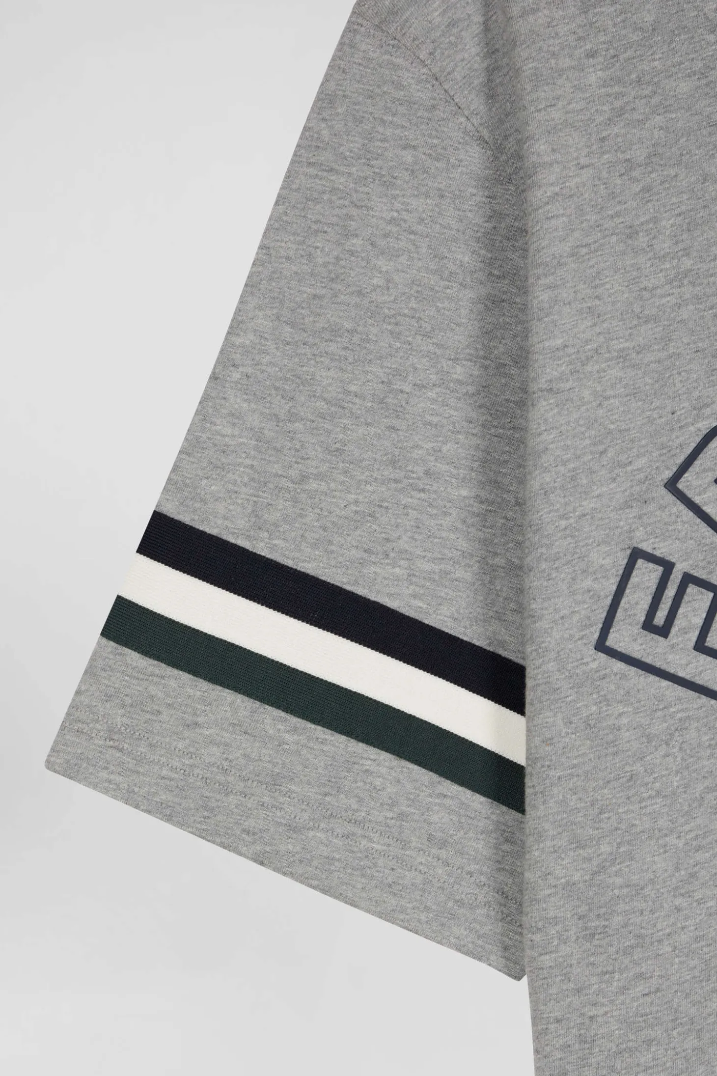 T-shirt manches courtes en coton gris coupe Oversized sérigraphie Eden Park