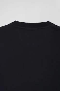 T-shirt manches courtes en coton bleu marine coupe Oversized sérigraphie Eden Park