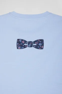 T-shirt manches courtes en coton ciel patch dos coupe Regular