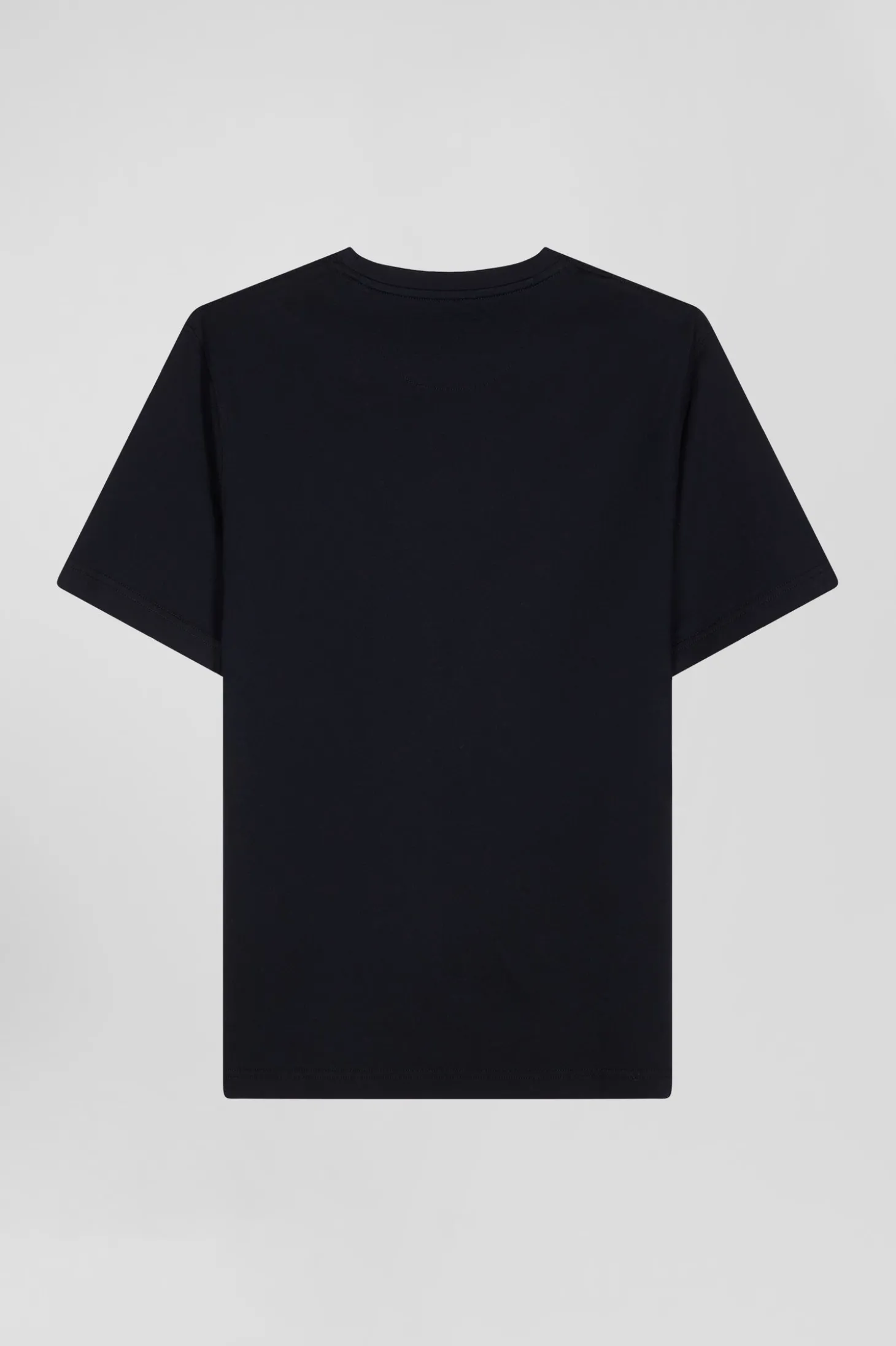 T-shirt manches courtes marine emblème tissu cravate coupe Regular