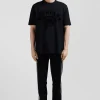 T-shirt manches courtes noir application Eden Park Rugby coupe Oversized